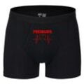 multifanshop® Herren Boxer Short - Freiburg - Herzschlag - Druck rot