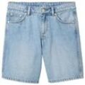 TOM TAILOR Mädchen Jeansshorts mit recycelter Baumwolle, blau, Uni, Gr. 134