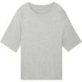 TOM TAILOR Damen T-Shirt in Melange Optik, grau, Meliert, Gr. S/36