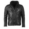 Lederjacke JCC "40785", Herren, Gr. 46, schwarz, Oberstoff: 100% Lammleder / Innenmaterial: 100% Baumwolle / Futter: 100% Polyester, Jacken