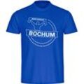 multifanshop Herren T-Shirt - Bochum - Meine Fankurve - Druck weiß - Männer