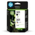 HP 301 Schwarz und Farbe 2er-Pack Original Druckerpatronen