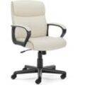 Sweetcrispy - Bürostuhl, Pu-Leder Office Chair, Drehstuhl mit 360° Drehbaren Rollen und Lendenwirbelstütze, Schreibtisch Stuhl, Chefsessel Geeignet