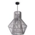 Led Pendellampe Wohnzimmer Hängeleuchte Esszimmer Vintage Korboptik Boho Natur Pendelleuchte, Schwarz 12 - Paco Home