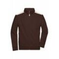 Sweat-Jacke Herren JN870 Gr. 2XL brown/stone - James&nicholson