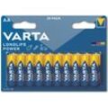 Varta - Batterie Alkaline, Mignon, aa, LR06, 1.5V, Longlife Power, 20 Stück