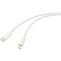 USB-Kabel usb 2.0 usb-c® Stecker, Apple Lightning Stecker 2.00 m Weiß (frosted) RF-572408 - Renkforce