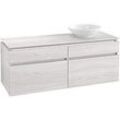 Villeroy & Boch Legato Waschtischunterschrank B616L0E8 140x55x50cm, mit LED-Beleuchtung, White Wood