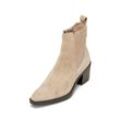 Chelseaboots MARC O'POLO "mit Innenzipper", Damen, Gr. 39, beige, Obermaterial: 100% Leder (Rind), unifarben, Schuhe Cowboyboots Cowboy-Stiefelette Stiefelette