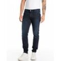 Slim-fit-Jeans REPLAY "Anbass" Gr. 31, Länge 32, blau (dunkelblau a700), Herren, Denim/Jeans, Obermaterial: 90% Baumwolle, 8% Polyester, 2% Elasthan, Jeans