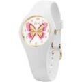 Quarzuhr ICE-WATCH "ICE fantasia - Butterfly - Extra small - 3H", weiß, Armbanduhren, Kinder, Armbanduhr, Kinderuhr, Mädchenuhr, Schmetterling, Schulanfang