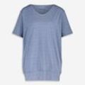 Graublaues T-Shirt mit Melange-Muster