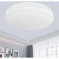 Gbly - Deckenlampe led Deckenleuchte Wohnzimmer Rund Weiß Modern Stoff Schlafzimmerlampe 3000K 12W Warmweiß Lampe mit Stoffschirm Schlafzimmer