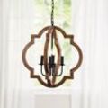 Ganeed - 4-Light Rustic Farmhouse Orb Kronleuchter, Vintage Hanging Ceiling Light Fixture mit verstellbarer Hängekette, Pendelleuchte für Esszimmer,