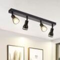 Led Deckenleuchte 4 Flammig Deckenstrahler: Schwarz Deckenlampe Spots GU10 Schwenkbar Wandstrahler Innen Metall Deckenspots für Flur Wohnzimmer Küche