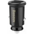 Tresice France - Baseus Grain Car Charger Mini-Autoladegerät 2x usb 3.1A schwarz (CCALL-ML01)