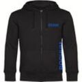 multifanshop Kapuzen Sweatshirt Jacke - Bochum - Brust & Seite - Druck blau - Sweat