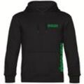 multifanshop Kapuzen Sweatshirt - Mönchengladbach - Brust & Seite - Druck grün - Hoodie