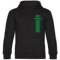 multifanshop Kapuzen Sweatshirt - Mönchengladbach - Streifen - Druck grün - Hoodie