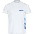 multifanshop Kinder T-Shirt - Hamburg - Brust & Seite - Druck blau - Kind