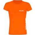 multifanshop® Damen T-Shirt - Holland - Brust & Seite - Druck weiß