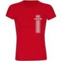 multifanshop Damen T-Shirt - Augsburg - Streifen - Druck weiß - Frauen