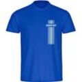 multifanshop Herren T-Shirt - Darmstadt - Streifen - Druck weiß - Männer