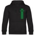 multifanshop Kapuzen Sweatshirt - Hannover - Streifen - Druck grün - Hoodie