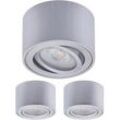 Lile S - Aufbauspot Set Aluminium 3000K l warmweiß 12er Set