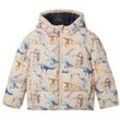 TOM TAILOR Jungen Puffer Jacke mit Allover Print, beige, Gemustert, Gr. 128/134