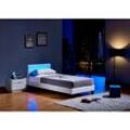 HOME DELUXE LED Bett Astro 90x200, versch. Farben - Weiß