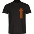 multifanshop Herren T-Shirt - Niederlande - Streifen - Druck orange - Männer