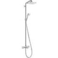 hansgrohe Croma E 280 1jet Showerpipe 27687000 chrom, mit Wannenthermostat