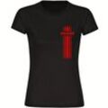 multifanshop Damen T-Shirt - Schweiz - Streifen - Druck rot - Frauen