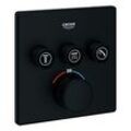 Grohe Grohtherm Smartcontrol Fertigmontageset 102167KF00 Unterputz-Thermostat, 3 Absperrventile, eckig, phantom black