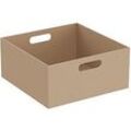 Vitra Equal Leder-Box 64113 35 x 35 x 16 cm, 2 Grifflöcher, beige