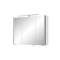 Pelipal Serie 7045 Spiegelschrank SEEA02493G126AU LED-Plus-Aufsatzleuchte, dreitürig, chrom, 70 cm