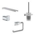 hansgrohe AddStoris Bad Accessoires Set chrom, Handtuchhalter, Haken, Bürstengarnitur, Papierhalter