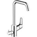 hansgrohe Küchen Armatur Focus M41 260 1jet 31823000 chrom, schwenkbarer Auslauf, Geräteabsperrventil