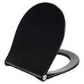 Pressalit WC-Sitz 970001-BL6999 schwarz, Universal-Kippankerscharnier D06, Edelstahl, lift-off, mit Deckel, Absenkautomatik