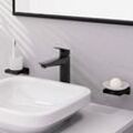 hansgrohe Logis Einhebel-Waschtisch-Armatur 71091670 ohne Ablaufgarnitur, ohne CoolStart, Ausladung 166mm, mattschwarz