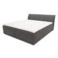 DOMO collection Boxspringbett 180 x 200 cm inkl. Topper - Schwarz