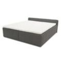 DOMO collection Boxspringbett 180 x 200 cm inkl. Topper - Schwarz