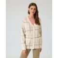 Strick-Cardigan mit Hahnentritt-Jacquard