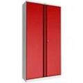 Phoenix SC Schrank Stahl 4 Abschließbar 1.000 x 500 x 1.900 mm Grau, Rot