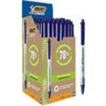 BIC Ecolution Clic Stic Kugelschreiber Blau Mittel 0,4 mm Nein Recycled 50 Stück