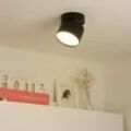 Aufbauleuchte schwenkbar GX53 - Farbe: schwarz - LED Leuchtmittel: 6W warmweiß d...