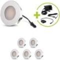 LED Mini Einbauspot rund 1.2W 12V IP20 Ausschnitt Ø32mm - Lichtfarbe: Warmweiß 3...