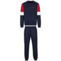 Freizeitanzug TRIGEMA "TRIGEMA Klassischer Jogginganzug" Gr. XXXL, blau (navy) Herren Sportanzüge