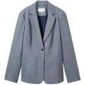 TOM TAILOR Damen Blazer im Denim-Look, blau, Uni, Gr. 34